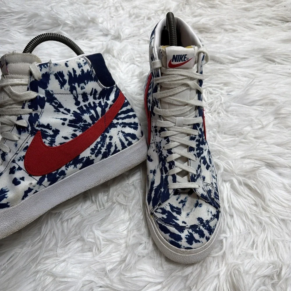 Nike Shoes Blazer '77 Vintage Mid Blue Tie-Dye Size 14 CZ7874-600 Canvas Sneaker